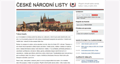 Desktop Screenshot of ceskenarodnilisty.cz